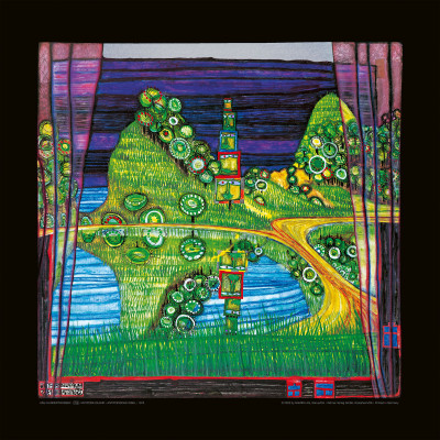 Wyspa na antypodach autorstwa Friedensreich Hundertwasser